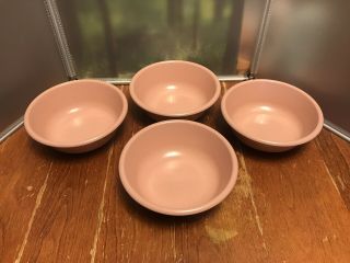 4 Vintage Rubbermaid Mauve/pink Melamine Cereal Bowls / 6” Bowls