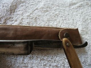 Vintage Reliance Straight Razor In Leather Snap Case