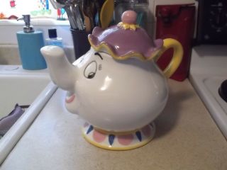 Disney Mrs Potts Teapot Cookie Jar By Treasure Craft - Beauty And The Beast Movie