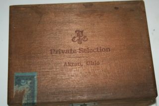 Vintage Wood Cigar Box Boite Nature With Latch.  Private Selection,  Akron,  Ohio