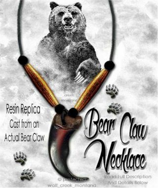 - Bear Rugged Grizzly Claw Necklace Grizzlies Wild Beast Jewelry 1 