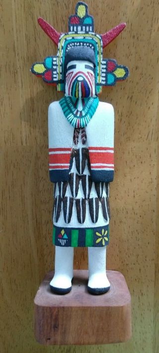 Vintage Hopi Kachina Doll - 10 " Tall - Butterfly Maiden - Painted Wood