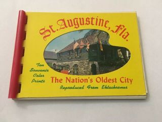 Vintage Souvenir Photo Book St Augustine Fl Florida