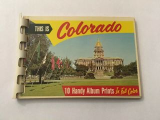 Vintage Souvenir Photo Book Colorado Co 10 Views