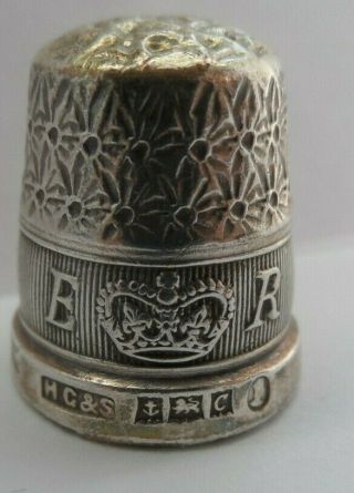 Heavy Silver Jubilee Decorative Silver Thimble B - 1977 Henry Griffith & Sons Ltd