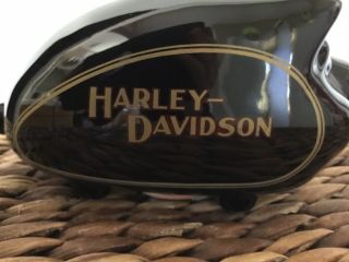 Vintage Harley Davidson Ceramic Hog Piggy Bank Gas Tank Shaped