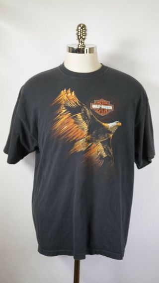 B2651 Vtg Harley - Davidson Motorcycle Biker Texas Screaming Eagle T - Shirt Xl Usa