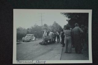 Vintage Car Photo 1935 Chevrolet Wreck In Carmel 971055