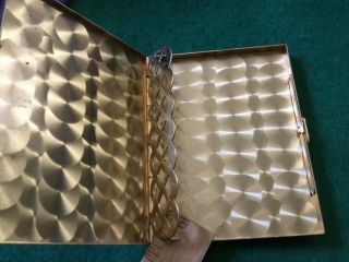 VINTAGE MOTHER OF PEARL AND ABALONE CIGARETTE CASE WITH POUCH 5