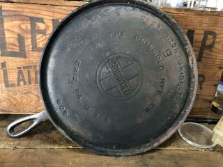 Antique Griswold Cast Iron Griddle 9 Erie Pa 609 Large Logo No Warble