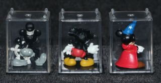 Disney Japan Mickey Mouse Runaway Brain Fantasia Steamboat Willie PVC Set 2