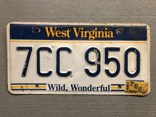 Vintage West Virginia License Plate Wild Wonderful 7cc - 950 2003 Sticker