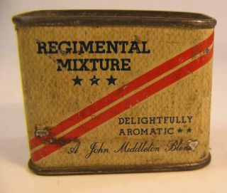 Antique John Middleton Blend Regimental Mixture Tobacco Tin Small Sample Tin