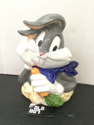 Bugs Bunny Cookie Jar Ceramic Retired 1993 Exc 12.  5 X 9” Warner Brothers