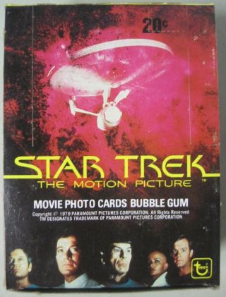 1979 Topps Star Trek The Motion Picture Trading Cards Box With 36 Wax Packs