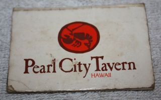 Pearl City Tavern Japanese Restaurant Advertising Matchbook Oahu Hawaii