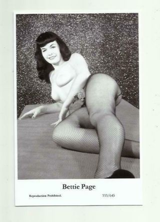 N471) Bettie Page Swiftsure (333/645) Photo Postcard Film Star Pin Up