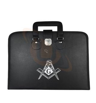 Masonic Regalia Mm,  Wm Apron Case Master Mason Printed Square Compass & G