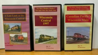 3 Big " E " Productions Train Vhs Last Look Wisconsin Central Canadian Pacific