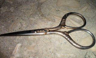 Vintage Ornate Embroidery Scissors Sewing Craft Making Tools Collectible Usa