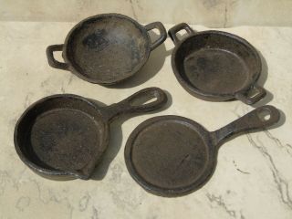 French Vintage Cast Iron Miniature Cooking Pans Salesmans Samples Child Toys ? 4