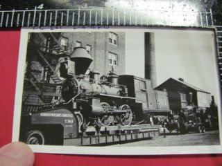 Vintage Photo Of Illinois Central Railroad 2 - 4 - 4t Locomotive 201 In Transit
