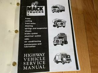TS442 Mack Truck Components Service Shop Repair Manuals 1 & 2 Historical Museum 5