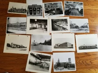 30 - 1950 ' S UNION PACIFIC RR BLACK & WHITE ADVERTISING PHOTOS,  VARIOUS STATIONS 2