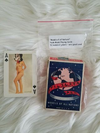 Vintage Nude Risque Models Of All Nations Playing Cards