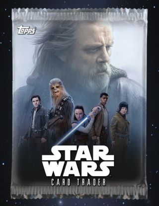 Star Wars Card Trader: Rare Tier A Pack Art - Rey Luke The Last Jedi - 70cc