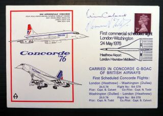 Gb 1976 Concorde Ba Commercial Flight London/washington See Below Bm706