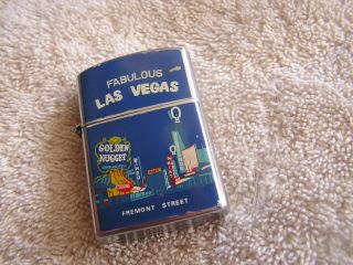 Vintage Fabulous Las Vegas Lighter Japan Golden Nugget Fremont Street
