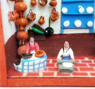 Antique/Vintage Mexican Folk Art Miniature/Dollhouse Pottery Shop/Store Diorama 4