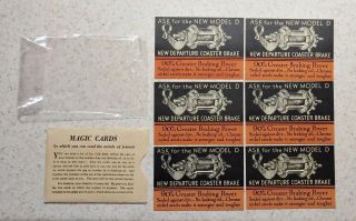 Vintage Bicycle Model D Departure Coaster Brake - Magic Cards Trick Complete