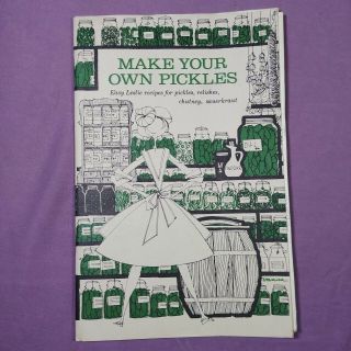 Make Your Own Pickles Relish Chutney Vintage Cookbook Booklet Pamphlet