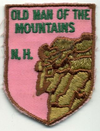 Vintage Souvenir Patch: Old Man Of The Mountains,  Nh 2x2.  75 (a157)