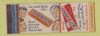Matchbook Cover - Old Nick Candy Bar Wear