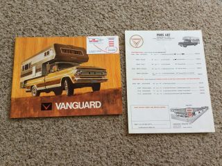 1960s Vanguard Campers For Pickup Trucks,  Sales Literature From Canada.