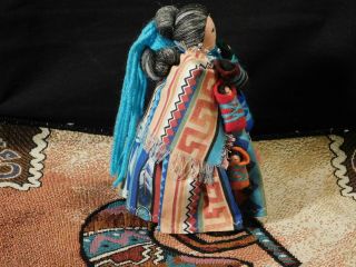 Navajo Handmade doll.  Spiderwoman.  6 1/2 inches tall. 2