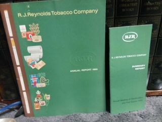 Rj Reynolds Tobacco Company 1965 Annual & 1966 Summary Report Winston - Salem Nc