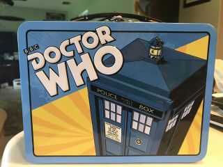 Doctor Who Tardis And Dalek Bbc Large Carry All Tin Tote Lunch Box Fans