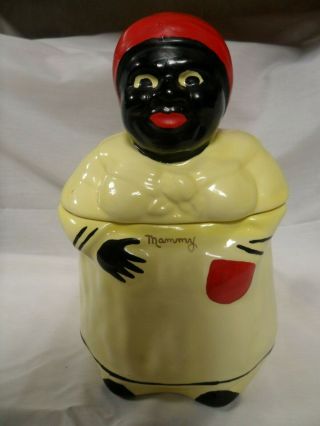Vintage Black Americana Mammy Cookie Jar Unmarked Cj34