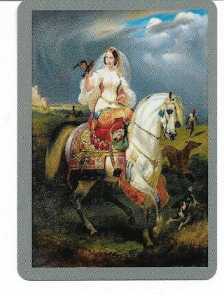 G - 42 Swap Playing Card Cond Persian Bride Riding A Horse