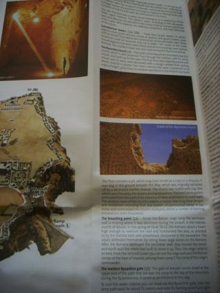 Masada National Park Map Guide History ISRAEL Map/ MASADA Map in English 4