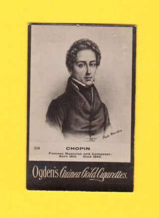 Frederic Chopin Composer Vintage Ogden 