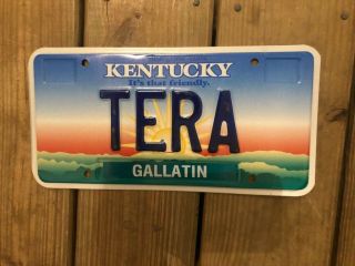 Kentucky Ky Vanity License Plate Tera Tara Pterodactyl