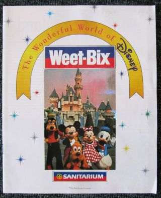 1994 Weet - Bix Album & Set Of Cards: The Wonderful World Of Disney