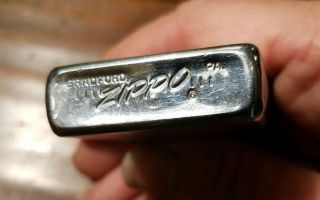 Vintage 1968 ZIPPO Lighter Silver with Alaska Totem Pole Design 5