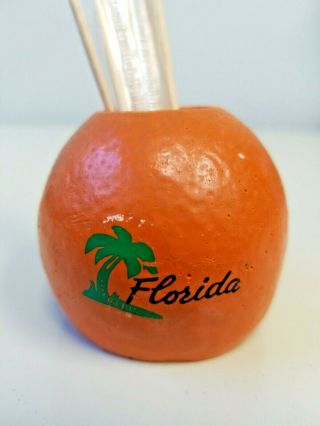 Vintage Florida Orange Souvenir Toothpick Holder