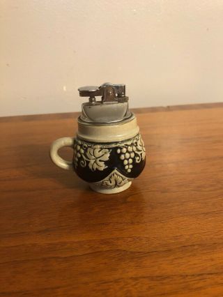 Vintage Colibri Stoneware Table Lighter,  Rare,  Made In Germany